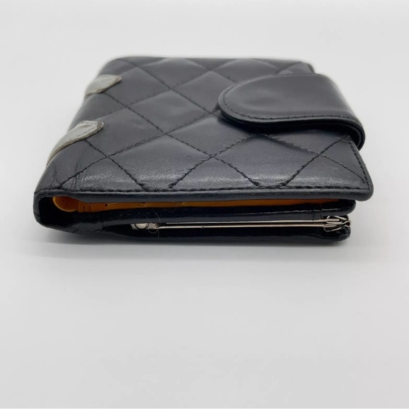 Authentic CHANEL Chanel Black Leather Coco Mark W/Box - Picture 6 of 13